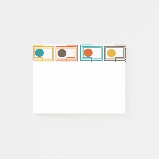 Kandinsky-Rechtecke mit Ovalen Post-it Klebezettel (Vorderseite)