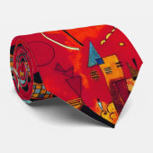 Kandinsky Red Black  Abstract Art Krawatte (Gerollt)