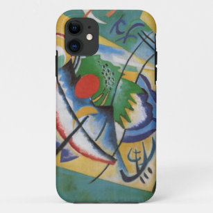 Kandinsky Red Oval Abstract Artwork Green Yellow iPhone 11 Hülle