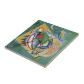 Kandinsky Red Oval Abstract Artwork Green Yellow Fliese (Seite)