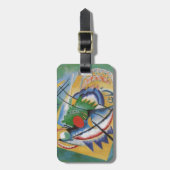 Kandinsky Red Oval Abstract Artwork Green Yellow Gepäckanhänger (Vorderseite vertikal)