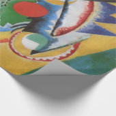 Kandinsky Red Oval Abstract Artwork Green Yellow Geschenkpapier (Ecke)