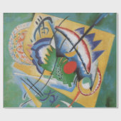 Kandinsky Red Oval Abstract Artwork Green Yellow Geschenkpapier (Flach)
