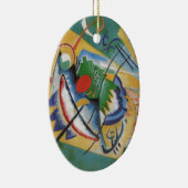Kandinsky Red Oval Abstract Artwork Green Yellow Keramikornament (Rechts)