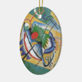 Kandinsky Red Oval Abstract Artwork Green Yellow Keramikornament (Links)