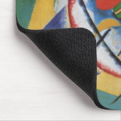 Kandinsky Red Oval Abstract Artwork Green Yellow Mousepad (Ecke)