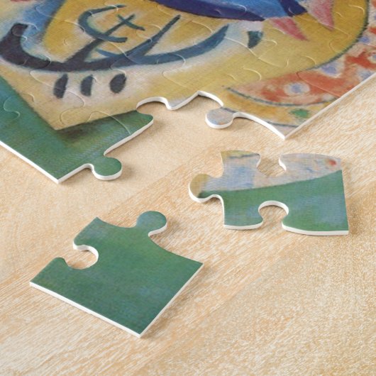 Kandinsky Red Oval Abstract Artwork Green Yellow Puzzle (Seite)