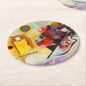 Kandinsky Red Yellow Blue Abstrakte Malerei Runder Pappuntersetzer (Angewinkelt)