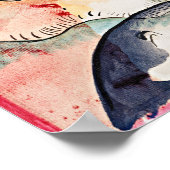 Kandinsky - Regenlandschaft, abstrakte Kunst, Poster (Ecke)