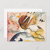 Kandinsky - Regenlandschaft, abstrakte Kunst, Postkarte (Vorne/Hinten)