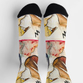 Kandinsky Regenlandschaft - Fine Art Abstrakte Soc Socken (Oben)