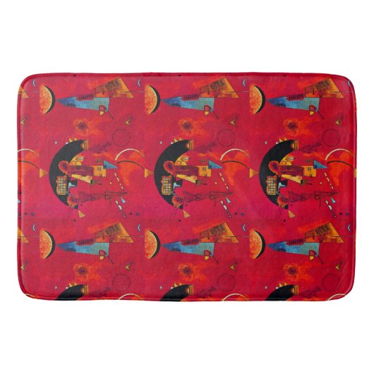 Kandinsky Rot Schwarz Abstrakte Kunst Badematte (Vorderseite)