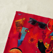 Kandinsky Rot Schwarz  Abstrakte Kunst Strandtuch (Beispiel)
