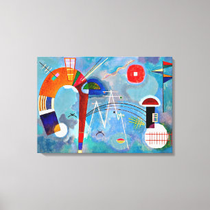 Kandinsky - Rund und Spitz, farbenfrohe Kunst Leinwanddruck