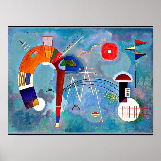 Kandinsky - Rundende, farbenfrohe Kunst Poster (Vorne)
