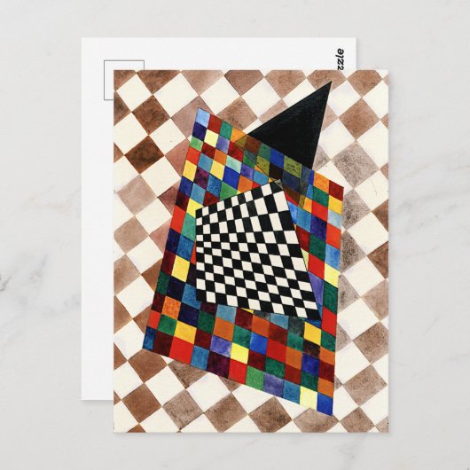 Kandinsky - Scheckte, farbenfrohe abstrakte Kunst Postkarte (Vorne/Hinten)