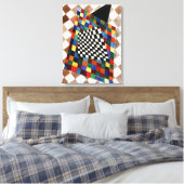 Kandinsky - Scheckte, farbenfrohe Malerei, Leinwanddruck (Insitu (Schlafzimmer))