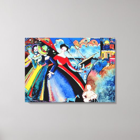 Kandinsky - Schiff, bunte Malerei von 1918 Leinwanddruck (Vorderseite)