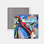 Kandinsky - Schiff, bunte Malerei von 1918 Magnet (Vorderseite/Rückseite)