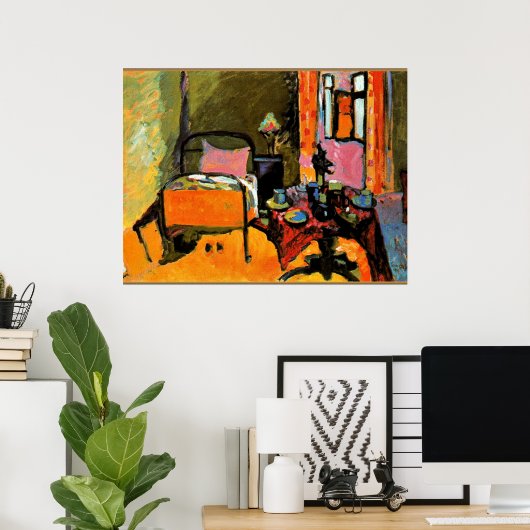 Kandinsky - Schlafzimmer in der Aintmillerstrasse Poster (Heimbüro)