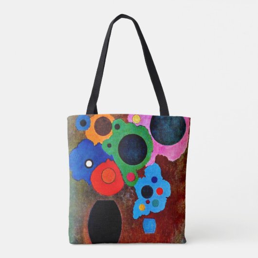 Kandinsky - Schwarz Steigend Tasche (Rückseite)