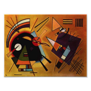 Kandinsky Schwarz und Violett Fotodruck