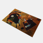 Kandinsky - Schwarz und Violett, Fußmatte (Schrägansicht)