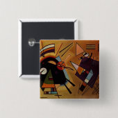 Kandinsky Schwarz-violetter Knopf Button (Vorne & Hinten)