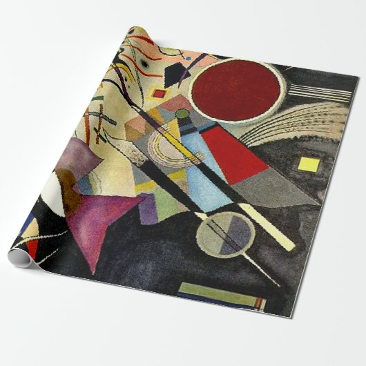 Kandinsky - Schwarze Begleitung Geschenkpapier (Ungerollt)