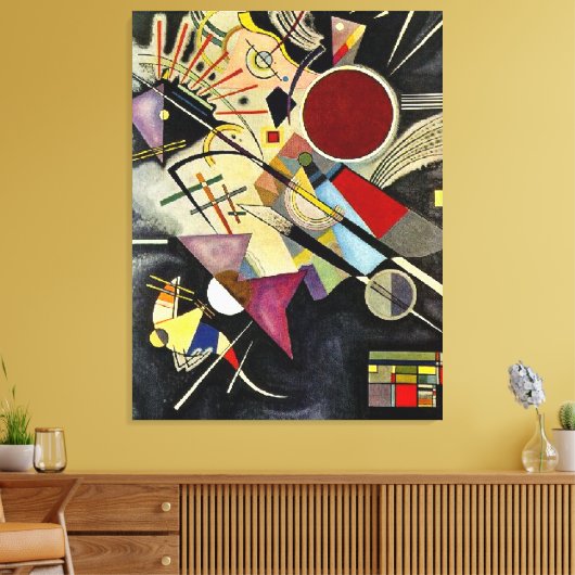 Kandinsky - Schwarze Begleitung Leinwanddruck (Insitu (Wohnzimmer))