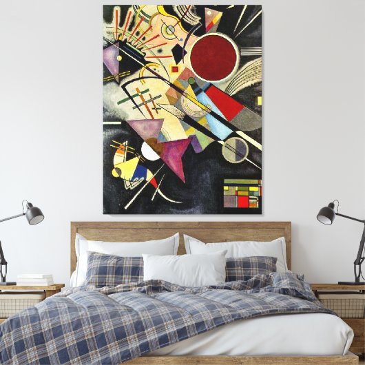 Kandinsky - Schwarze Begleitung Leinwanddruck (Insitu (Schlafzimmer))