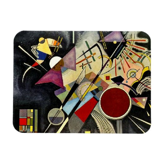 Kandinsky - Schwarze Begleitung Magnet (Horizontal)