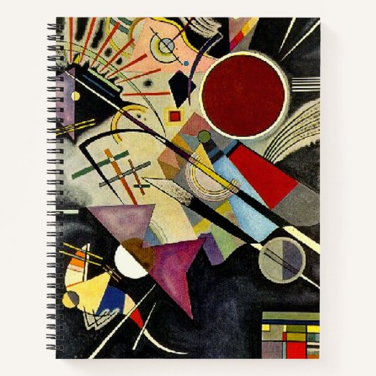 Kandinsky - Schwarze Begleitung Notizblock (Vorderseite)