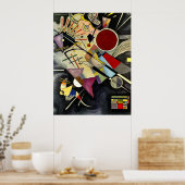 Kandinsky - Schwarze Begleitung Poster (Küche)