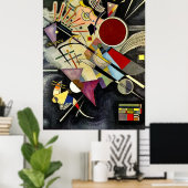 Kandinsky - Schwarze Begleitung Poster (Heimbüro)