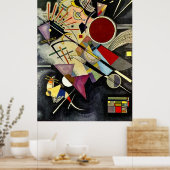 Kandinsky - Schwarze Begleitung Poster (Küche)