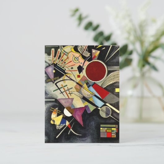 Kandinsky - Schwarze Begleitung Postkarte (Stehend Vorderseite)