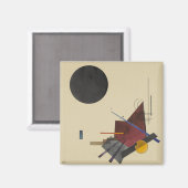 Kandinsky - Schwarze Beziehung Magnet (Vorderseite/Rückseite)