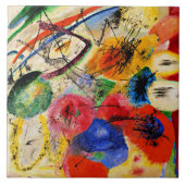 Kandinsky - Schwarze Linien Fliese (Vorderseite)