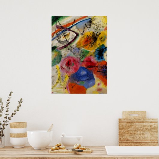 Kandinsky - Schwarze Linien Poster (Küche)