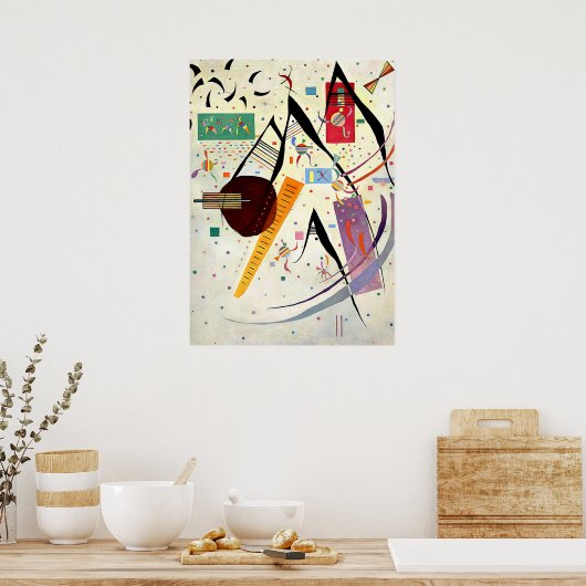 Kandinsky - Schwarze Punkte Poster (Küche)