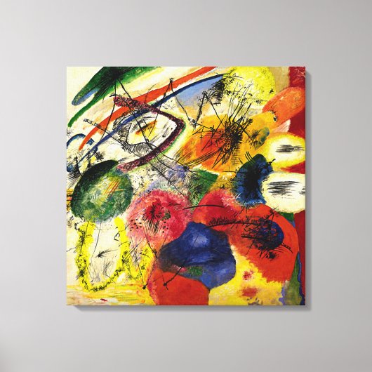 Kandinsky - Schwarze Schlaganfälle Leinwanddruck (Vorderseite)