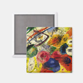 Kandinsky - Schwarze Schlaganfälle Magnet (Vorderseite/Rückseite)