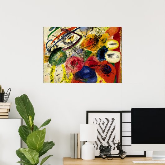 Kandinsky - Schwarze Schlaganfälle Poster (Heimbüro)