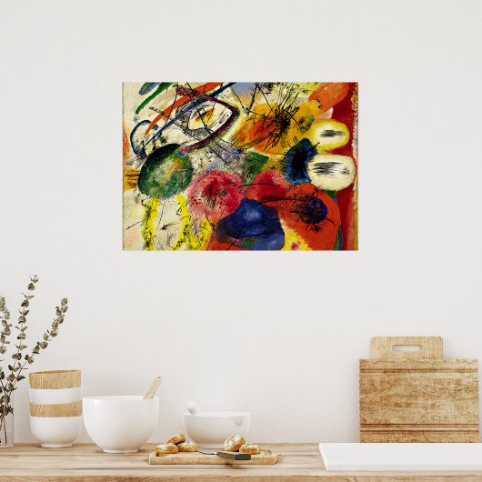 Kandinsky - Schwarze Schlaganfälle Poster (Küche)