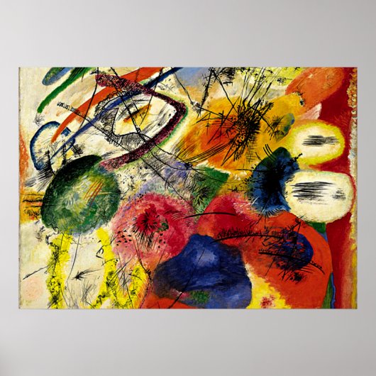 Kandinsky - Schwarze Schlaganfälle Poster (Vorne)