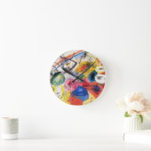 Kandinsky schwarze Streckentakt Runde Wanduhr (Zuhause)