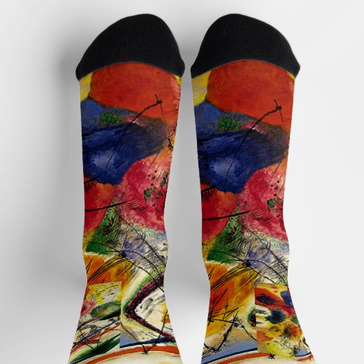 Kandinsky - Schwarze Striche, Socken (Oben)