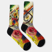 Kandinsky - Schwarze Striche, Socken (Rechts)