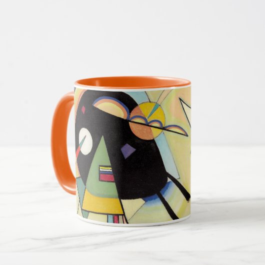 Kandinsky - schwarze u. violette Kunst-Tasse Tasse (Vorderseite Links)
